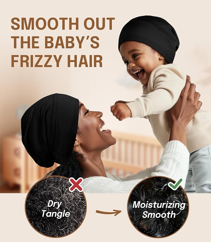 Fittia Baby Bonnet for 0-6 Months, Silky Satin Bonnet for Sleeping, Smooth for - Image 2