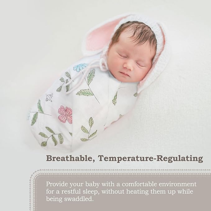 Moonybaby 100% Organic Swaddle Helps to Reduce The Moro Reflex, Certified by - Image 4