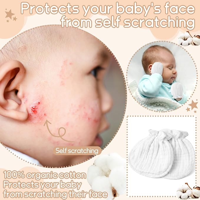 Baby Mittens Newborn No Scratch 0-6 Months - Image 3