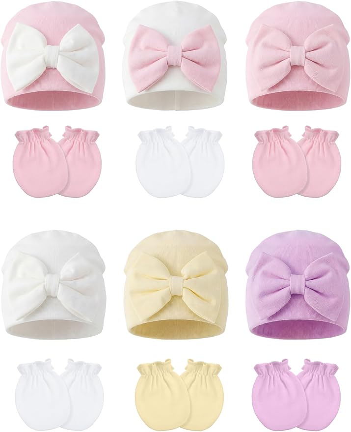Geyoga 12 Pcs Baby Hat | Newborn Hats Mittens by Frienda