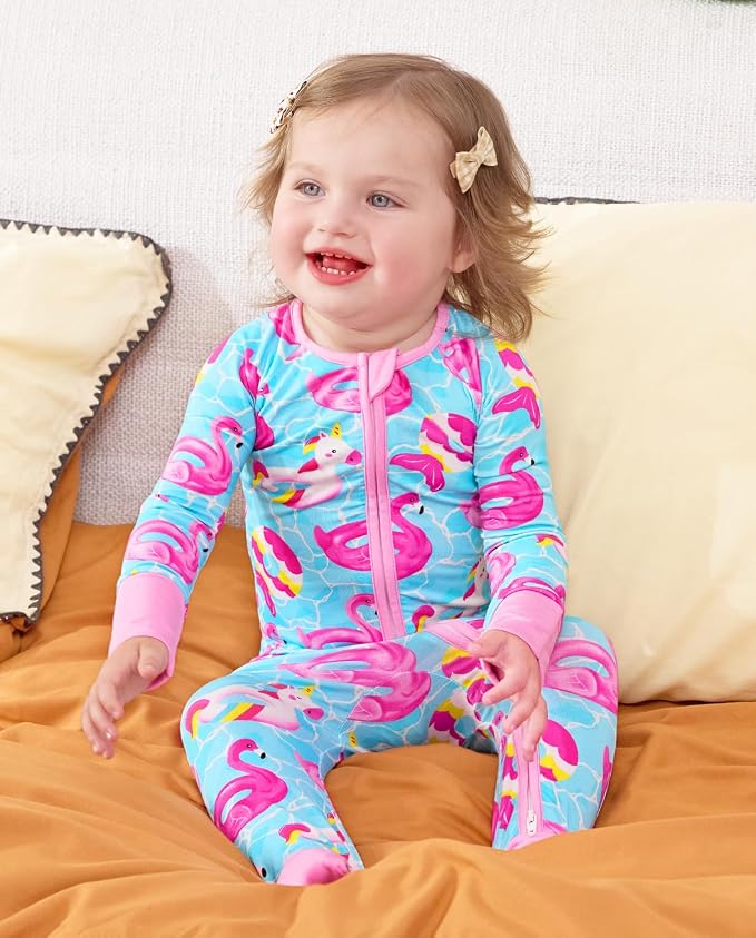 babee Reshinee Viscose Derived from Bamboo Baby Footie Pajamas Convertible - Image 3