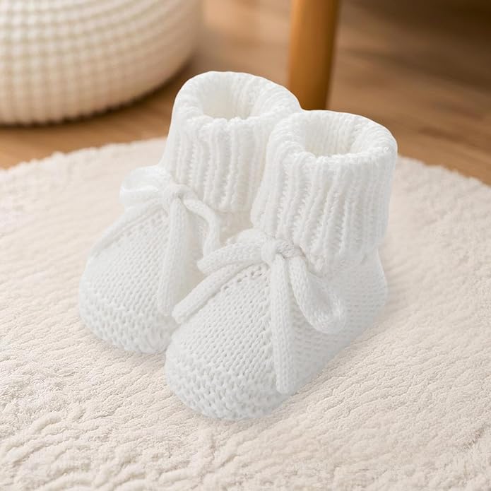 DSORVICD Newborn Baby Boys Girls Knitted Booties Soft Sole Shoes Socks - Image 5