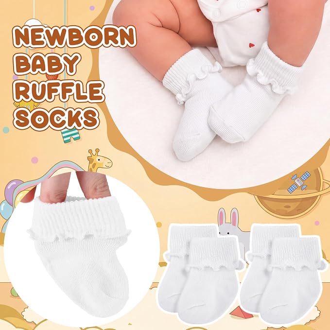 Toulite 12 Pair Preemie Newborn Baby Socks - Image 6
