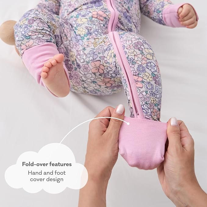 pureborn Baby Sleeper Viscose from Bamboo Zipper Footies 0-24 Months - Image 6