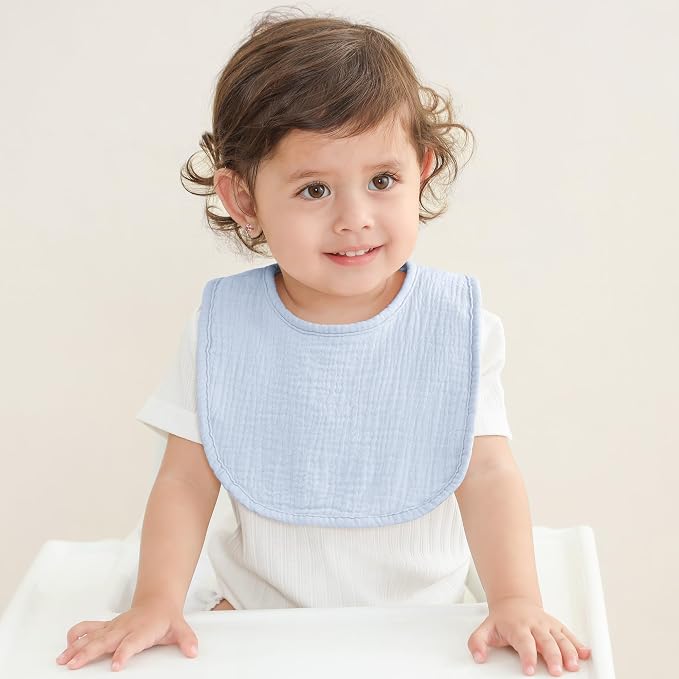 Susurration Muslin Baby Drool Bibs 6Pack Soft Square Adjustable Baby Bandana - Image 5
