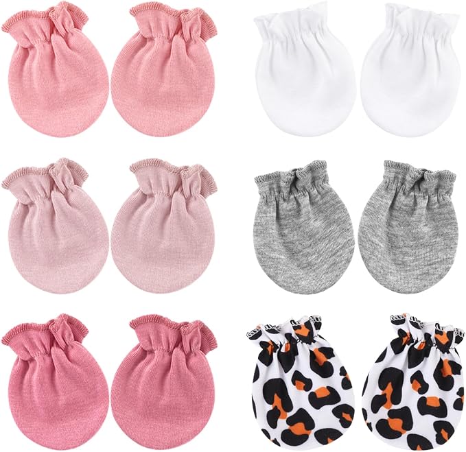BQUBO Baby Mittens No Scratch Cotton Newborn Infant Glove Soft Skin-friendly by DRESHOW