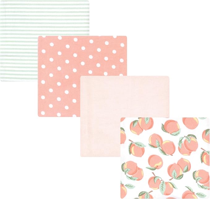 Hudson Baby Unisex Baby Cotton Flannel Receiving Blankets, Sweet Peach by HudsonBaby