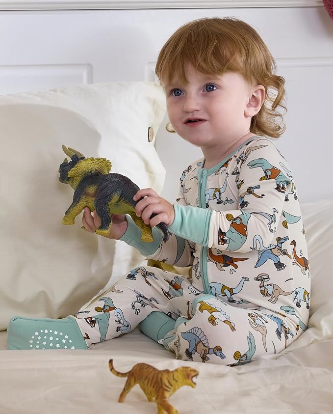 babee Reshinee Bamboo Viscose Baby Footie Pajama, Zipper Sleeper Boys Girls - Image 7