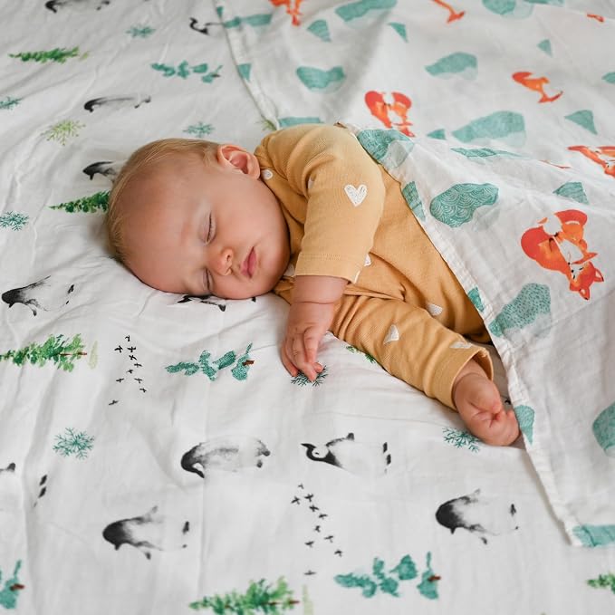 POMISO Muslin Swaddle Blankets for Boys & Girls, Newborn Receiving Blankets - Image 2