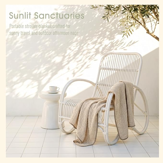 Ultra Soft Muslin Baby Blanket, Organic Cotton Blend | 43x43 Inches, 6-Layer - Image 4