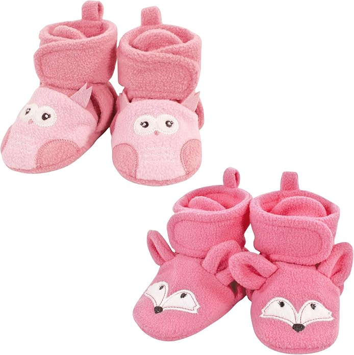 Hudson Baby Baby Animal Fleece Booties 2-pack by HudsonBaby