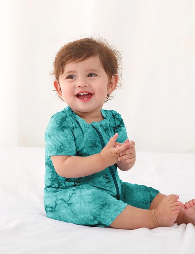Jimonda Baby Bamboo Viscose Tie Dye Rompers Girl/Boys 3pc Pjs | Premium Soft - Image 6