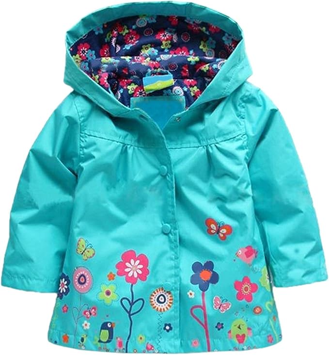 Arshiner Toddler Girls Waterproof Hooded Coat Jacket Outwear Raincoat by Arshiner