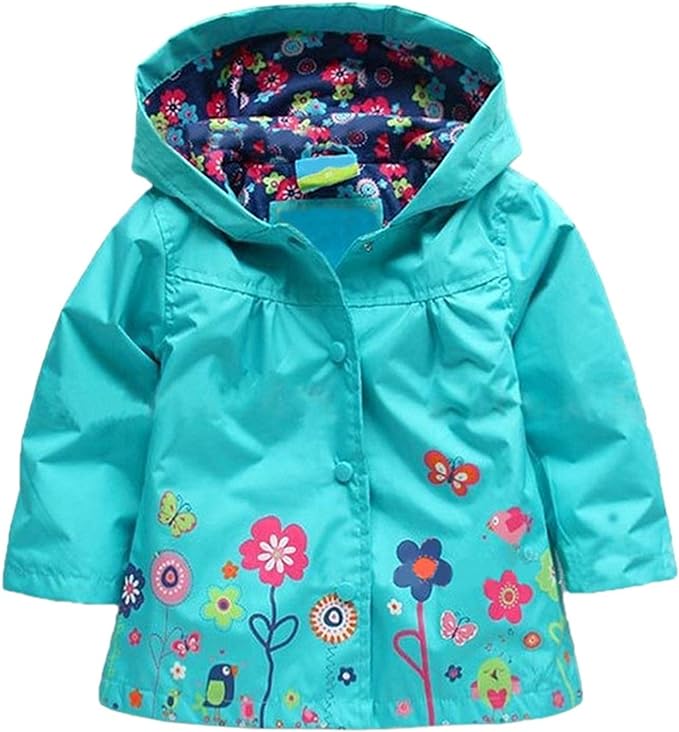 Arshiner Toddler Girls Waterproof Hooded Coat Jacket Outwear Raincoat by Arshiner