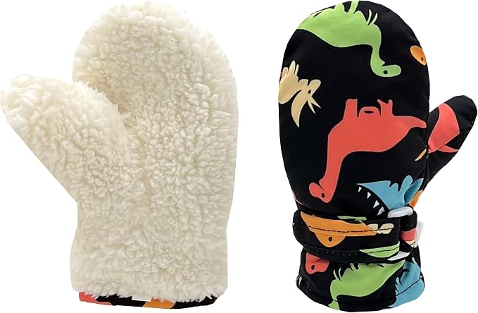 Toddler Gloves Kids Mittens Winter Warm Lined Fleece Gloves Waterproof Snow - Image 2