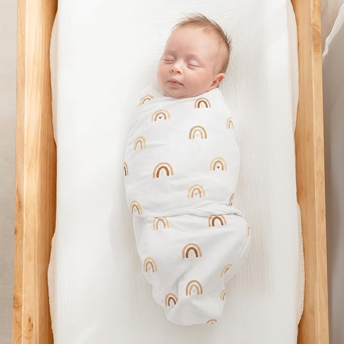Comfy Cubs Easy Swaddle Blanket 3Pk S Baby Blanket Swaddle Rainbow Bohemian | - Image 4
