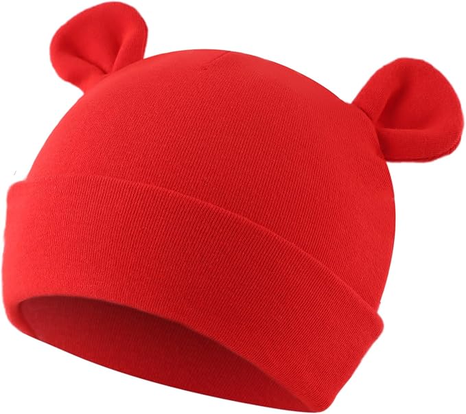 Pesaat Newborn Hospital Hat 0-12Months Preemie Boys Girls Beanie Solid Infant - Image 2
