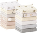 Bearmoss 12 Pack Baby Muslin Washcloths, 100% Cotton 10"x10" Face Towels by Bearmoss