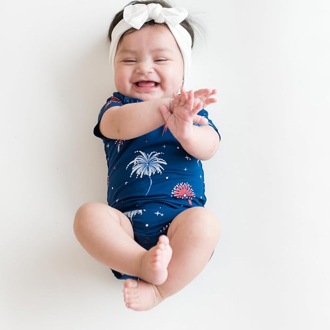 KYTE BABY Short Sleeve Baby Bodysuit, Buttery Soft Rayon Made From Bamboo - Image 2