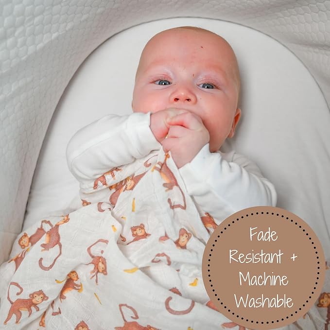 LollyBanks Baby Swaddle Blankets, 100% Organic Cotton Muslin Baby Blanket | 3 - Image 3