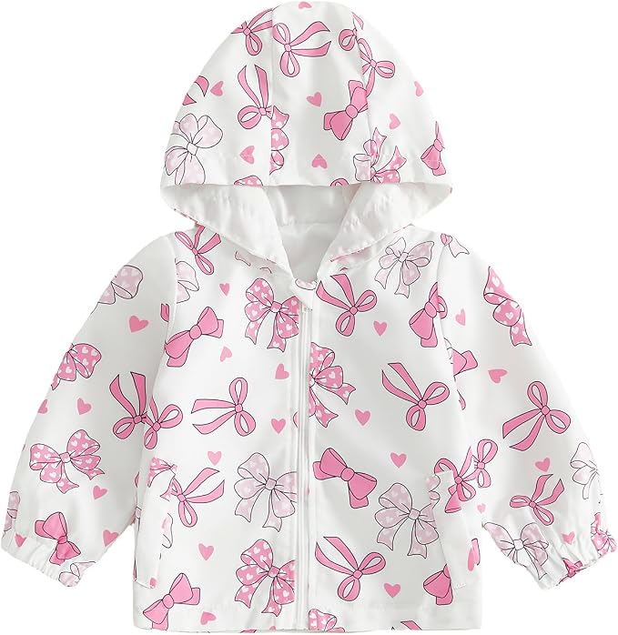 Toddler Baby Girl Windbreaker Jacket Zip Up Hoodie Long Sleeve Sweatshirt by Emmababy
