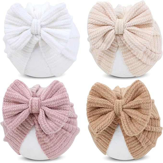 Cinaci 4 Pieces Baby Girls Turban Hats by Cinaci