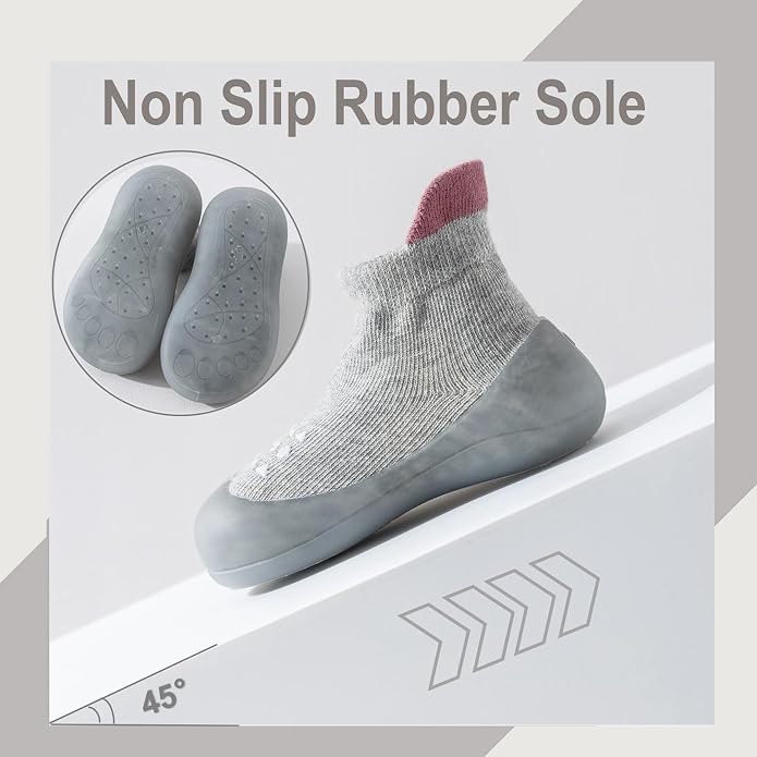 Hstyle Baby Sock Shoes Toddler Boys Walking Shoes Infant Slippers Sneakers | - Image 3