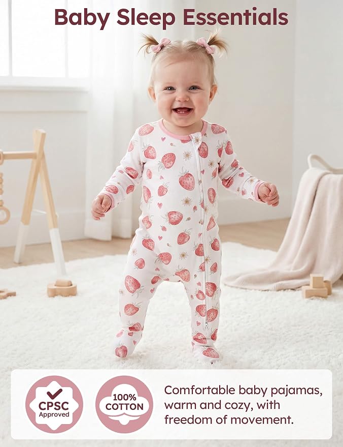 Unnivoll Baby Sleepers 100% Cotton Baby Pajamas Baby Boys Girls Clothes | - Image 2