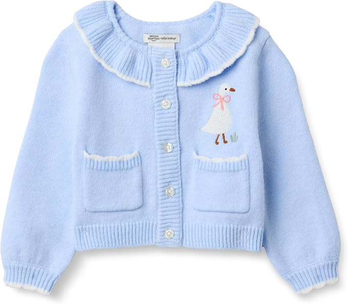 Amazon Essentials x Sofia Grainge Baby Girls' Cardigan Sweater by AmazonEssentials