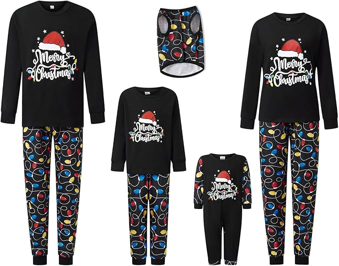 Awoscut Family Christmas Pajamas Matching Pajamas for Family, Xmas PJs Sets Holiday Sleepwear