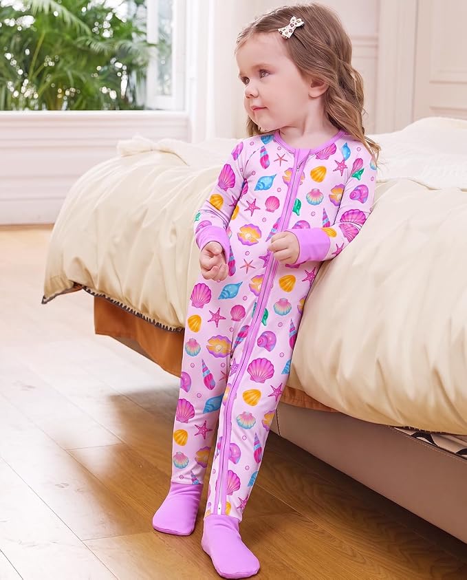 babee Reshinee Viscose derived from bamboo Baby Pajamas Convertible Footie - Image 9
