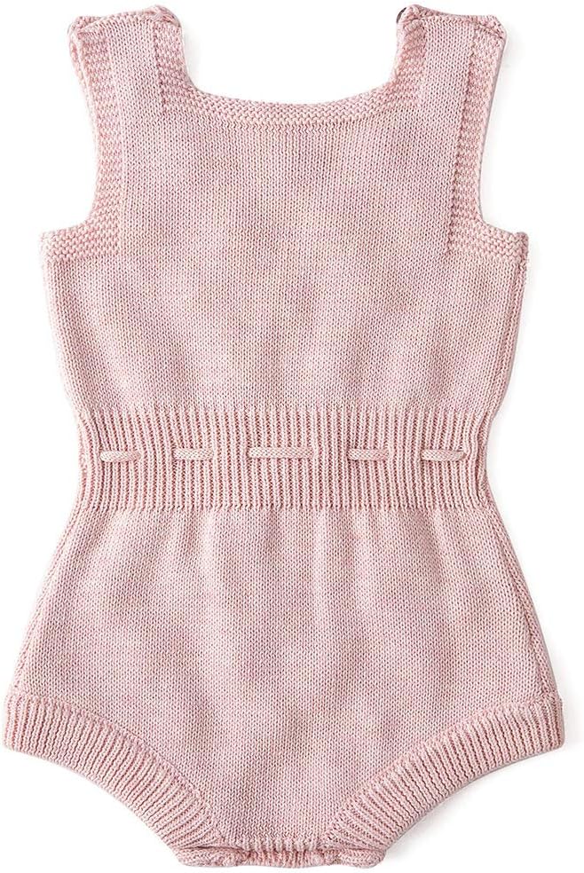 Simplee kids Baby Girl Romper, Sleeveless Pompoms Square Neck | Soft Breathable - Image 2