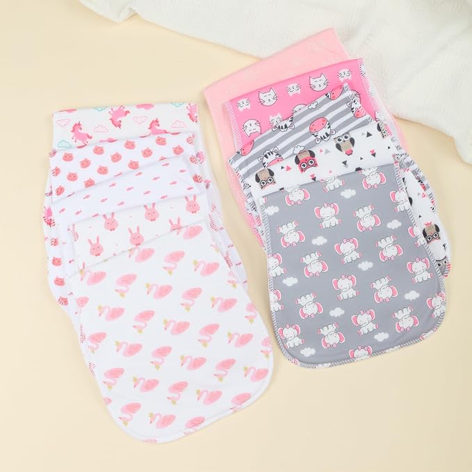 10-Pack Burp Cloths for Baby Boys and Girls - Image 7