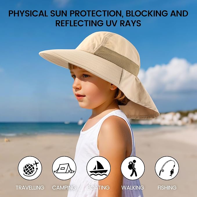 Baby Sun Hat with Neck Flap UPF 50+ - Image 5