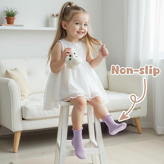 HONGTEYA 6 Pairs Toddler Ruffle Socks - Image 5