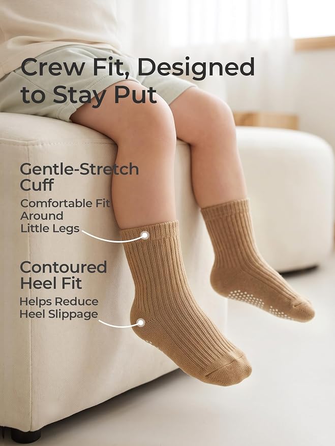 Baby Toddler Essentials Non-Slip Crew Socks - Image 4