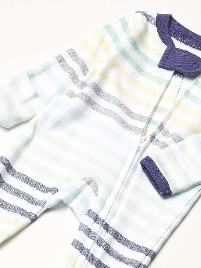 HonestBaby Baby Boys' Sleep & Play Footed One-piece Pajama Sleeper 100% Organic - Image 3