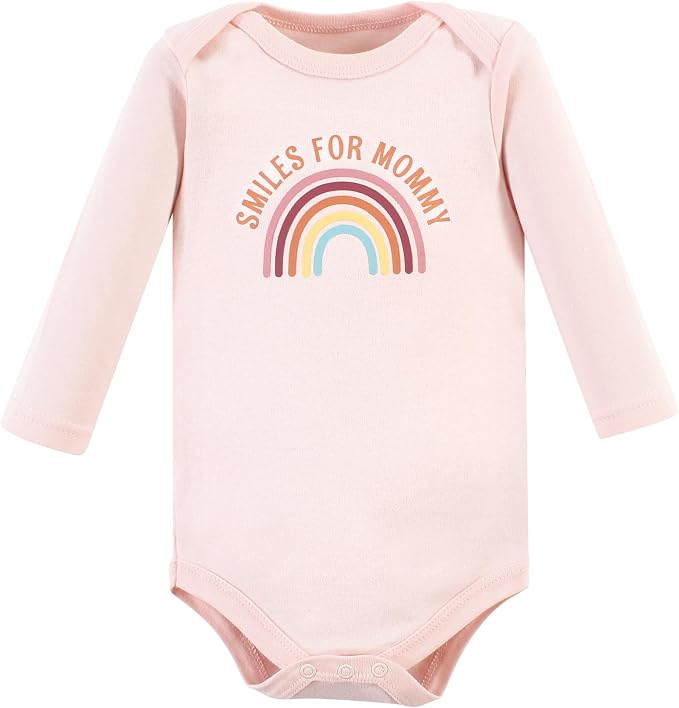 Hudson Baby Baby Girls' Cotton Long-sleeve Bodysuits 3-pack - Image 3