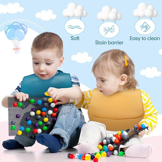 Mepase Silicone Bibs for Baby Waterproof Silicone Bib | Soft Food-grade Material - Image 7