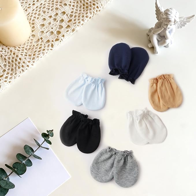 Baby Mittens 0-6 Months No Scratch 100% Cotton Gloves - Image 3