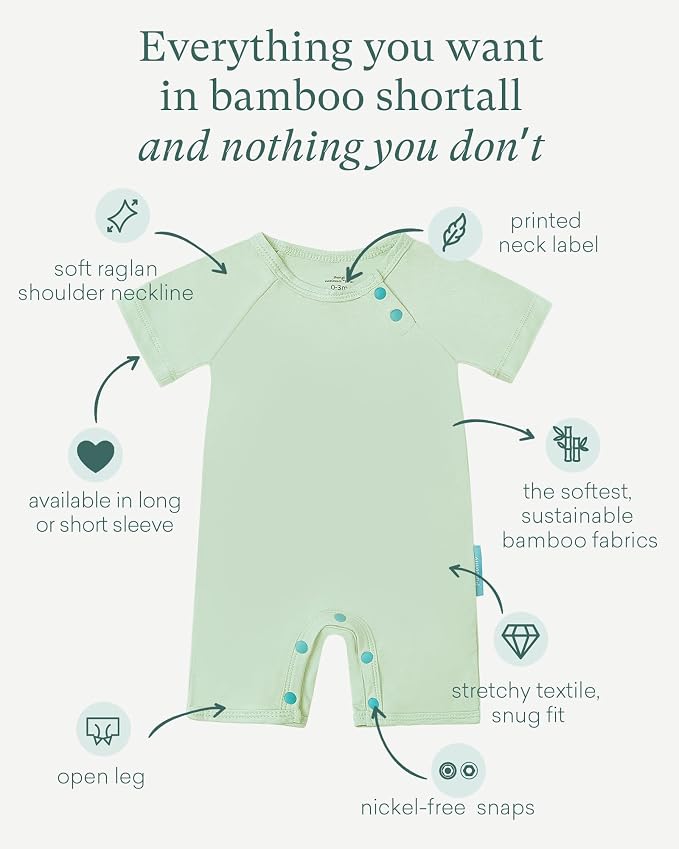 PurComfy SuperSoft Bamboo Viscose Baby Romper, Short Sleeve | One-piece Summer - Image 2