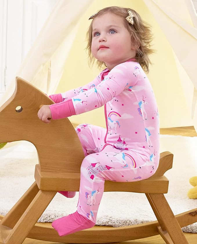 babee Reshinee Viscose derived from bamboo Baby Pajamas Convertible Footie - Image 9