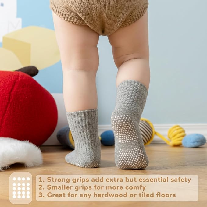 Toddler Grip Socks Non Slip Crew Socks Socks - Image 3