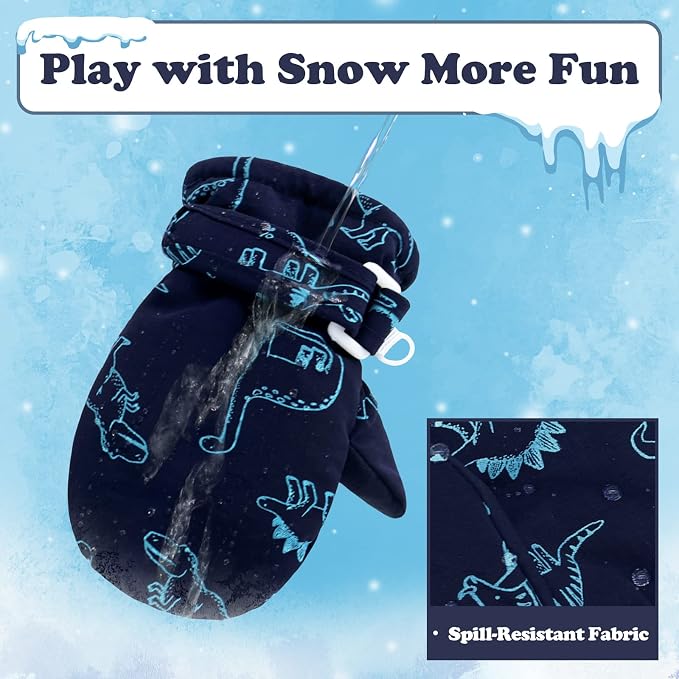 Sarfel Toddler Mittens Waterproof Toddler Gloves Baby Winter Mittens Toddler - Image 2