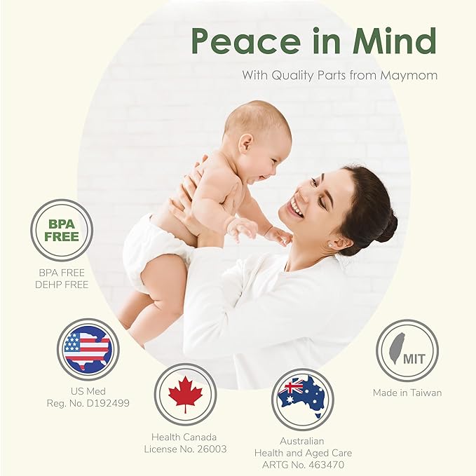 Maymom MyFit 20 mm Small Shields, Compatible with Medela Breast Pump- PersonalFit, Freestyle, Harmony, Maxi, Flex Connector, Connect to Widemouth/Narrow Connector, 2pcs