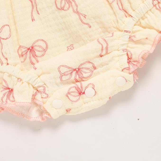 TITKKOP Ruffle Bubble Romper for Baby Girl | One-Piece Shorts Jumpsuit | Summer - Image 5
