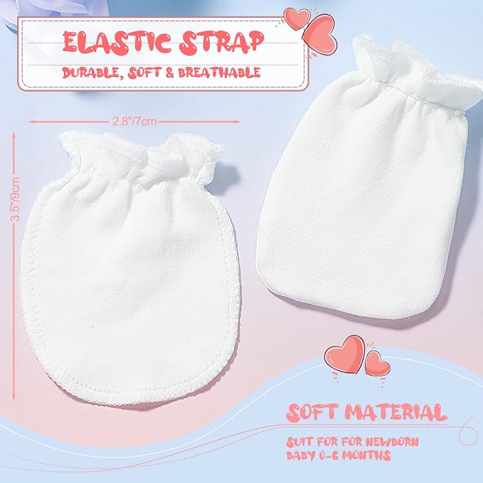 Syhood 9 Pairs Newborn Infant Mittens 0-6 Months - Image 2