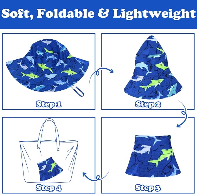 Sarfel Baby Sun Hat Summer Baby Boy Hats UPF 50+ Sun Protection Toddler Hat - Image 6