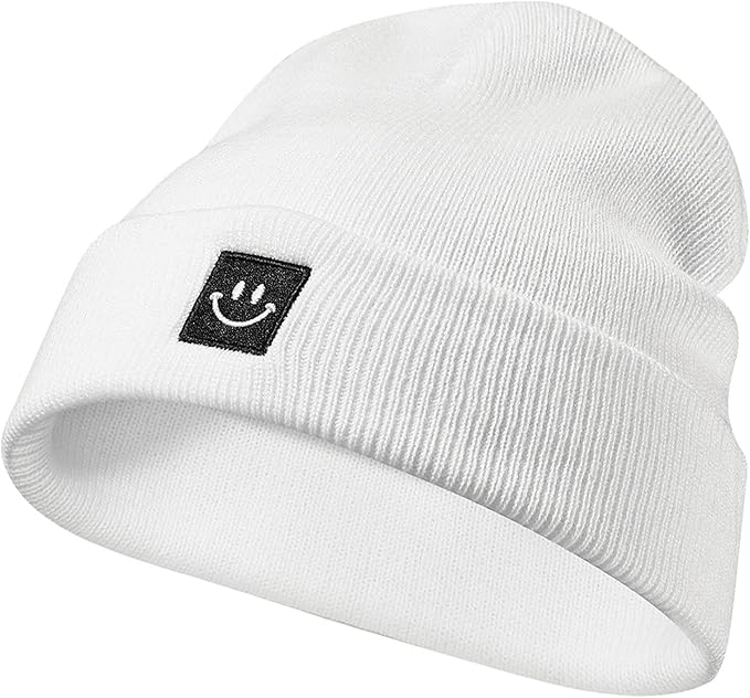Baby Beanie Knit Ski Hat with Cute Face - Image 2