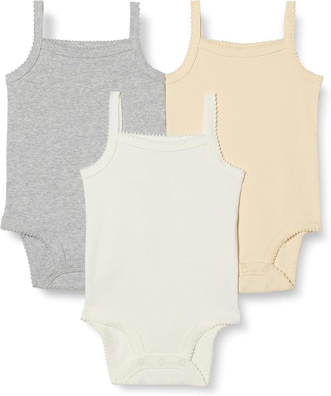 Amazon Essentials Baby Girls' Cotton Sleeveless Bodysuits, Baby Clothes by AmazonEssentials
